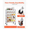 VEVOR 5-Tier Rolling Bin Storage Rack, 16 Organizer Bins, Bin Rack Storage Steel Wire Shelving System with Wheels, Mobile Tool Organizer for Garage, Warehouse, Office, Restaurant, Classroom, Kitchen