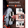 VEVOR Grommet Tool Kit 1/2" Eyelet Tool Kit with 500 PCS Silver Grommets, with Eyelets and Washers, Manual Grommet Press Pliers, Hole Punch, and Block, for Leather, Tarps, Shoes, Crafts, and Fabric