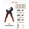 VEVOR Grommet Tool Kit 5/16" 3/8" 1/2" 900 PCS Grommets Eyelet Tool Kit, with Eyelets and Washers, Manual Grommet Press Pliers, Hole Punch Tools, Blocks, for Leather, Tarps, Shoes, Crafts, Fabric
