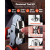 VEVOR Grommet Tool Kit 1/4" 5/16" 3/8" 900 PCS Grommets Eyelet Tool Kit, with Eyelets and Washers, Manual Grommet Press Pliers, Hole Punch Tools, Blocks, for Leather, Tarps, Shoes, Crafts, Fabric