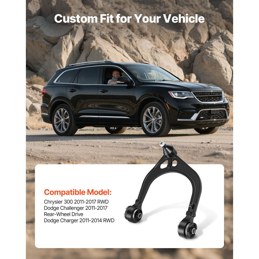 VEVOR Left Right Front Upper & Lower Control Arms Kit, OEM Suspension Kit Compatible with 2011-2017 Chrysler 300 RWD, 2011-2017 Dodge Challenger RWD, 2011-2014 Dodge Charger RWD (14PCS)