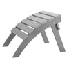 VEVOR Adirondack Ottoman, 21.5L x 18.9W x 14.8H Inch HDPE Plastic Folding Adirondack Ottoman, Weather-Resistant Foot Rest for Adirondack Chair, Widely Used for Outside Porch Pool Lawn Backyard, Gray