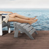 VEVOR Adirondack Ottoman, 16.9L x 18.9W x 13H Inch HDPE Plastic Folding Adirondack Ottoman, Weather-Resistant Foot Rest for Adirondack Chair, Widely Used for Outside Porch Pool Lawn Backyard, Gray