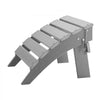 VEVOR Adirondack Ottoman, 16.9L x 18.9W x 13H Inch HDPE Plastic Folding Adirondack Ottoman, Weather-Resistant Foot Rest for Adirondack Chair, Widely Used for Outside Porch Pool Lawn Backyard, Gray