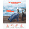 VEVOR Adirondack Ottoman, 15.7L x 18.9W x 13H Inch HDPE Plastic Folding Adirondack Ottoman, Weather-Resistant Foot Rest for Adirondack Chair, Widely Used for Outside Porch Pool Lawn Backyard, Blue