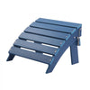 VEVOR Adirondack Ottoman, 15.7L x 18.9W x 13H Inch HDPE Plastic Folding Adirondack Ottoman, Weather-Resistant Foot Rest for Adirondack Chair, Widely Used for Outside Porch Pool Lawn Backyard, Blue
