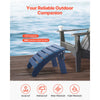 VEVOR Adirondack Ottoman, 18.7L x 18.9W x 13.8H Inch HDPE Plastic Folding Adirondack Ottoman, Weather-Resistant Foot Rest for Adirondack Chair, Widely Used for Outside Porch Pool Lawn Backyard, Blue
