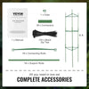 VEVOR 6 Packs Tomato Cages for Garden, 48 inch Tomato Trellis Plant Stakes Support, Stackable Tall Plant Support Cage, for Raised Garden Bed, Vegetables Flowers and Climbing Plants