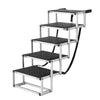 VEVOR Dog Stair for Cars, Wide 5-step Dog Car Steps, Folding Dog Car Ramp with Nonslip Surface, Portable Pet Steps Lightweight Aluminum for Car, SUV and Truck, Supports up to 150 lbs