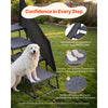 VEVOR Dog Stairs for Car, 4 Steps Extra Wide Foldable Dog Ramp for Large Dogs with Non-Slip Rug Surface, Portable Lightweight Pet Ladder for Car, SUV, Truck, High Beds, Sofas, Support up to 400 lbs