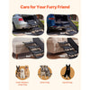 VEVOR Dog Stairs for Car, 4 Steps Extra Wide Foldable Dog Ramp for Large Dogs with Non-Slip Rug Surface, Portable Lightweight Pet Ladder for Car, SUV, Truck, High Beds, Sofas, Support up to 400 lbs