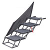 VEVOR Dog Stairs for Car, 4 Steps Extra Wide Foldable Dog Ramp for Large Dogs with Non-Slip Rug Surface, Portable Lightweight Pet Ladder for Car, SUV, Truck, High Beds, Sofas, Support up to 400 lbs