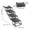 VEVOR Dog Stairs for Car, 4 Steps Extra Wide Foldable Dog Ramp for Large Dogs with Non-Slip Rug Surface, Portable Lightweight Pet Ladder for Car, SUV, Truck, High Beds, Sofas, Support up to 200 lbs