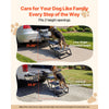 VEVOR Dog Stairs for Car, 4 Steps Extra Wide Foldable Dog Ramp for Large Dogs with Non-Slip Surface, Portable Lightweight Pet Stairs Ladder for Car, SUV, Truck, High Bed, Sofa, Support up to 400 lbs