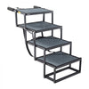 VEVOR Dog Stairs for Car, 4 Steps Extra Wide Foldable Dog Ramp for Large Dogs with Non-Slip Surface, Portable Lightweight Pet Stairs Ladder for Car, SUV, Truck, High Bed, Sofa, Support up to 400 lbs