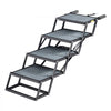 VEVOR Dog Stairs for Car, 4 Steps Extra Wide Foldable Dog Ramp for Large Dogs with Non-Slip Surface, Portable Lightweight Pet Stairs Ladder for Car, SUV, Truck, High Bed, Sofa, Support up to 400 lbs