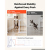 VEVOR Freestanding Dog Gate 24" Tall 4-Panel Foldable Metal Pet Gate White, For Stairs Doorways, Dual-Triangle Support, Sturdy Metal Construction, Freestanding or Wall Mount, Flexible Shapes, Easy Fit