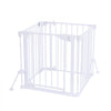 VEVOR Freestanding Dog Gate 24" Tall 4-Panel Foldable Metal Pet Gate White, For Stairs Doorways, Dual-Triangle Support, Sturdy Metal Construction, Freestanding or Wall Mount, Flexible Shapes, Easy Fit