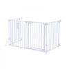 VEVOR Freestanding Dog Gate 30" Tall 4-Panel Foldable Metal Pet Gate White, For Stairs Doorways, Dual-Triangle Support, Sturdy Metal Construction, Freestanding or Wall Mount, Flexible Shapes, Easy Fit