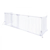 VEVOR Freestanding Dog Gate 30" Tall 6-Panel Foldable Metal Pet Gate White, For Stairs Doorways, Dual-Triangle Support, Sturdy Metal Construction, Freestanding or Wall Mount, Flexible Shapes, Easy Fit