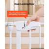 VEVOR Freestanding Dog Gate 32" Tall 6-Panel Foldable Metal Pet Gate White, For Stairs Doorways, Dual-Triangle Support, Sturdy Metal Construction, Freestanding or Wall Mount, Flexible Shapes, Easy Fit