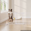 VEVOR Freestanding Dog Gate 32" Tall 6-Panel Foldable Metal Pet Gate White, For Stairs Doorways, Dual-Triangle Support, Sturdy Metal Construction, Freestanding or Wall Mount, Flexible Shapes, Easy Fit