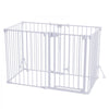 VEVOR Freestanding Dog Gate 32" Tall 6-Panel Foldable Metal Pet Gate White, For Stairs Doorways, Dual-Triangle Support, Sturdy Metal Construction, Freestanding or Wall Mount, Flexible Shapes, Easy Fit