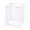 VEVOR Freestanding Dog Gate 32" Tall 4-Panel Foldable Metal Pet Gate White, For Stairs Doorways, Dual-Triangle Support, Sturdy Metal Construction, Freestanding or Wall Mount, Flexible Shapes, Easy Fit