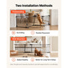 VEVOR Freestanding Dog Gate 24" Tall 4-Panel Foldable Metal Pet Gate Black, For Stairs Doorways, Dual-Triangle Support, Sturdy Metal Construction, Freestanding or Wall Mount, Flexible Shapes, Easy Fit