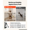 VEVOR Freestanding Dog Gate 30" Tall 6-Panel Foldable Metal Pet Gate Black, For Stairs Doorways, Dual-Triangle Support, Sturdy Metal Construction, Freestanding or Wall Mount, Flexible Shapes, Easy Fit