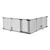 VEVOR Freestanding Dog Gate 30" Tall 6-Panel Foldable Metal Pet Gate Black, For Stairs Doorways, Dual-Triangle Support, Sturdy Metal Construction, Freestanding or Wall Mount, Flexible Shapes, Easy Fit
