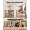 VEVOR Freestanding Dog Gate 32" Tall 6-Panel Foldable Metal Pet Gate Black, For Stairs Doorways, Dual-Triangle Support, Sturdy Metal Construction, Freestanding or Wall Mount, Flexible Shapes, Easy Fit