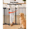VEVOR Freestanding Dog Gate 32" Tall 6-Panel Foldable Metal Pet Gate Black, For Stairs Doorways, Dual-Triangle Support, Sturdy Metal Construction, Freestanding or Wall Mount, Flexible Shapes, Easy Fit