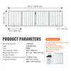 VEVOR Freestanding Pet Barrier, 24" Height x 80.3" Width, 4-Panel Folding Dog Gate for Various Openings, Expandable and Quiet Foot-Supported Indoor Dog Fence, White
