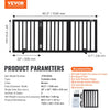 VEVOR Free Standing Dog Gate, 24" H x 60" W Freestanding Pet Gate, 3 Panels Foldable Dog Gate for Wide and Narrow Passageways, Expandable Dog Barrier with Silent Foot Support for Indoor, Brown