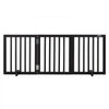 VEVOR Free Standing Dog Gate, 24" H x 60" W Freestanding Pet Gate, 3 Panels Foldable Dog Gate for Wide and Narrow Passageways, Expandable Dog Barrier with Silent Foot Support for Indoor, Brown