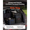 VEVOR Plastic Collapsible Storage Bins, 45L 3 Packs, Stackable Folding Storage Crates with Handles, Holds 33 lbs Per Bin, Foldable Heavy Duty Containers, Space-Saving Baskets, for Home Organizing