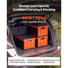 VEVOR Plastic Collapsible Storage Bins with Lids, 45L 3Packs, Stackable Folding Storage Crates with Handles, Holds 44 lbs Per Bin, Heavy Duty Containers, Space-Saving Baskets, for Home Organizing