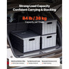 VEVOR Plastic Collapsible Storage Bins with Lids, 65L 3 Packs, Stackable Folding Storage Crates with Handles, Holds 84 lbs Per Bin, Heavy Duty Containers, Space-Saving Baskets, for Home Organizing