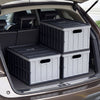 VEVOR Plastic Collapsible Storage Bins with Lids, 65L 3 Packs, Stackable Folding Storage Crates with Handles, Holds 84 lbs Per Bin, Heavy Duty Containers, Space-Saving Baskets, for Home Organizing