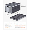 VEVOR Plastic Collapsible Storage Bins with Lids, 65L 2 Packs, Stackable Folding Storage Crates with Handles, Holds 84 lbs Per Bin, Heavy Duty Containers, Space-Saving Baskets, for Home Organizing