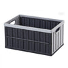 VEVOR Plastic Collapsible Storage Bins with Lids, 65L 2 Packs, Stackable Folding Storage Crates with Handles, Holds 84 lbs Per Bin, Heavy Duty Containers, Space-Saving Baskets, for Home Organizing