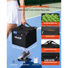 VEVOR Tennis Ball Hopper, Holds 120 Tennis Balls, Foldable Pickleball Basket Cart with Wheels for Easy Pick Up, Lightweight Aluminum Alloy, Portable Pickleball Caddy with Storage Bag, for Training