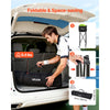 VEVOR Tennis Ball Hopper, Holds 120 Tennis Balls, Foldable Pickleball Basket Cart with Wheels for Easy Pick Up, Lightweight Aluminum Alloy, Portable Pickleball Caddy with Storage Bag, for Training