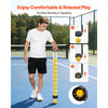 VEVOR 2-in-1 Tennis & Pickleball Hopper, with Pickup Tube, Foldable Pickleball Basket Cart with with Wheels, Holds 150 Tennis Balls or 260 Pickleballs, Portable Pickleball Caddy Holder, for Training