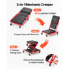VEVOR 36 in 3-in-1 Folding Mechanic Creeper, Z-Creeper Garage Roller, 340 lbs Under Car Rolling Creeper with 6 Swivel Casters, Padded Headrest, Lay Down or Sit for Auto Repair