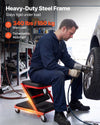 VEVOR 36 in 3-in-1 Folding Mechanic Creeper, Z-Creeper Garage Roller, 340 lbs Under Car Rolling Creeper with 6 Swivel Casters, Padded Headrest, Lay Down or Sit for Auto Repair