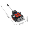 VEVOR Hydraulic Valve 2 Spool Hydraulic Joystick Control Valve 11gpm Hydraulic Directional Control Valve Double Acting for Tractors Loaders Tanks