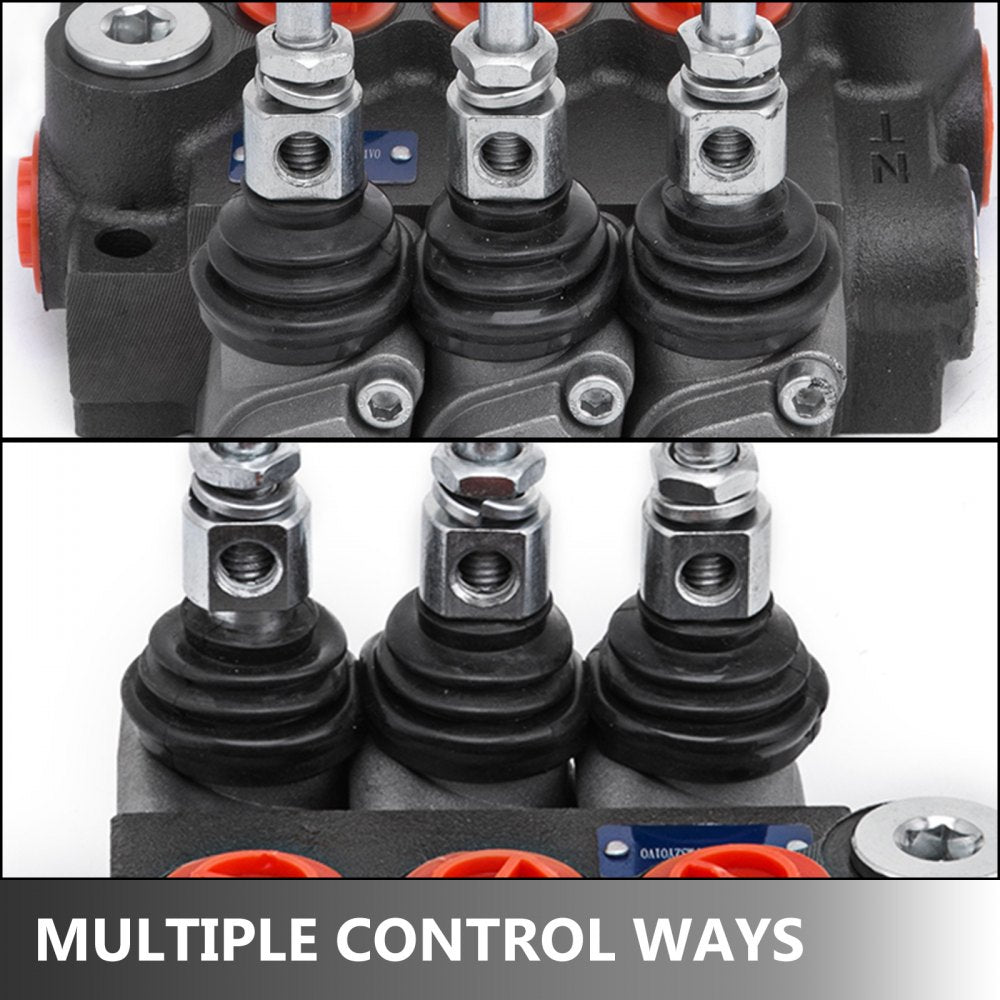 3 Spool Hydraulic Directional Control Valve Double Acting 11 GPM
