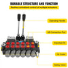 Tuspuzz Hydraulic Directional Control Valve, 6 Spool Hydraulic Spool Valve, 11 GPM Hydraulic Loader Valve, 4500 PSI Directional Control Valve, Hydraulic Valves and Controls for Tractors Loaders Tanks